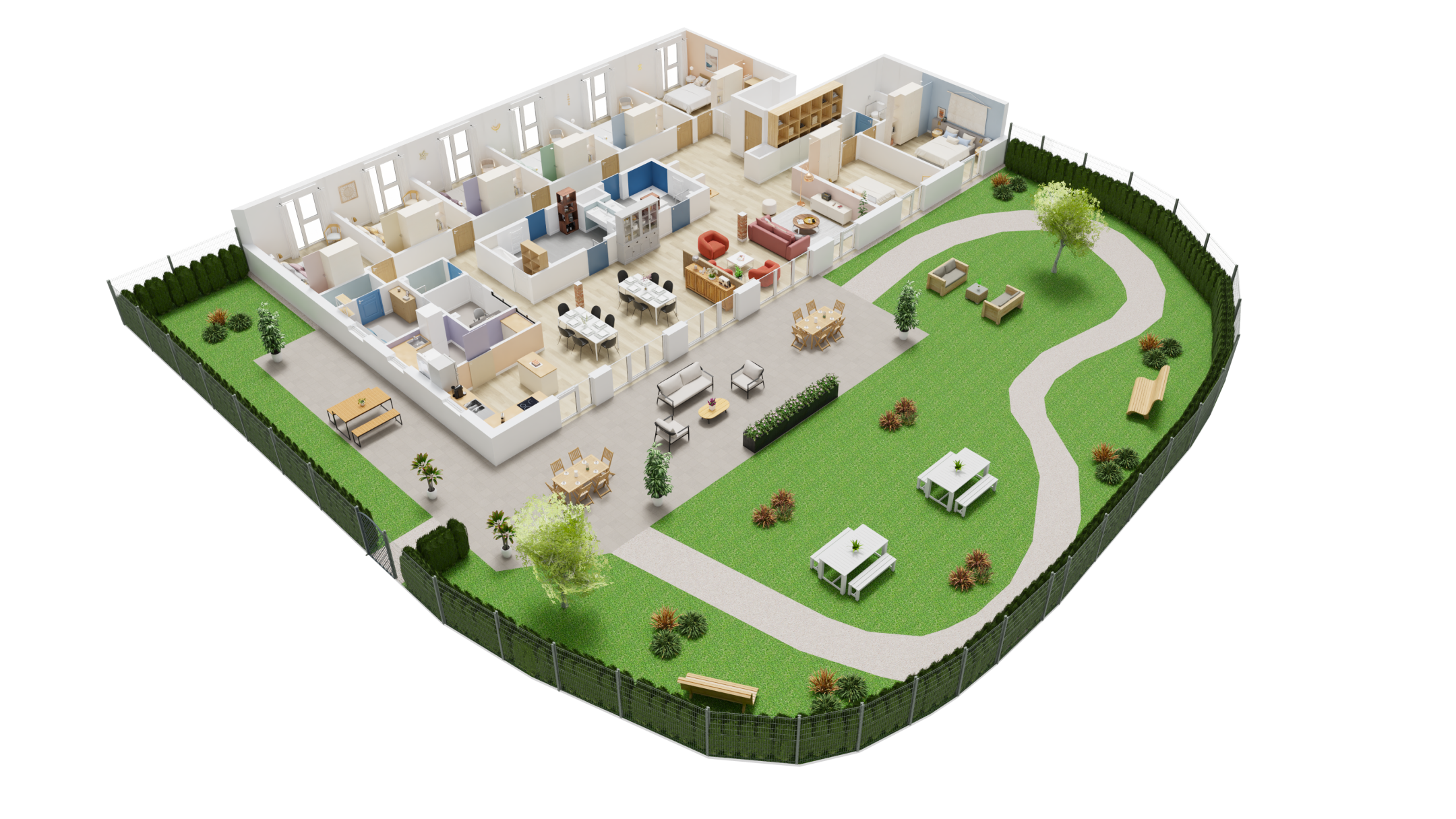 Plan 3D de la future colocation Alzheimer d’Erquinghem-Lys