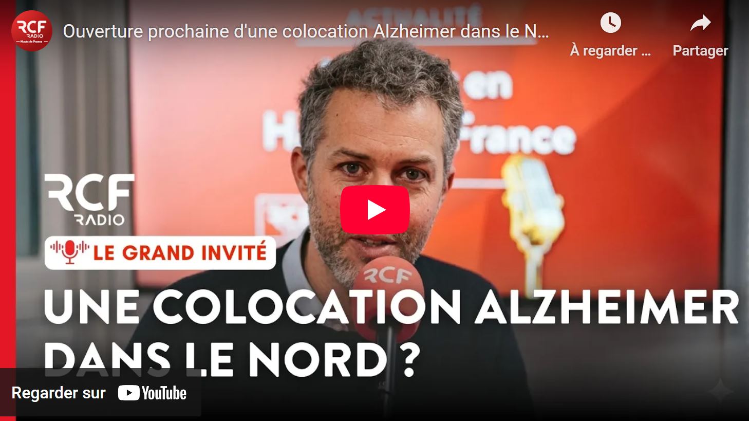 Interview de Christophe Léger sur RCF “Une colocation Alzheimer dans le Nord ?”